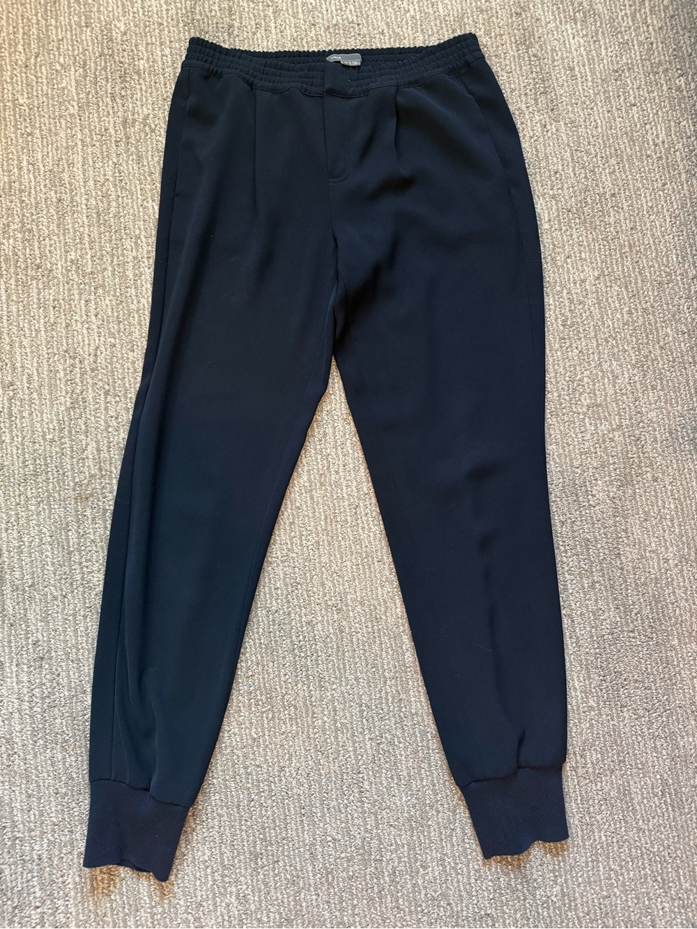 Vince Men’s Black Jogger Pants M Elastic Waist Tapered Dress Trouser V09520705